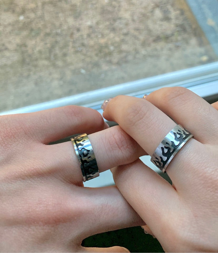 Flame anxiety ring